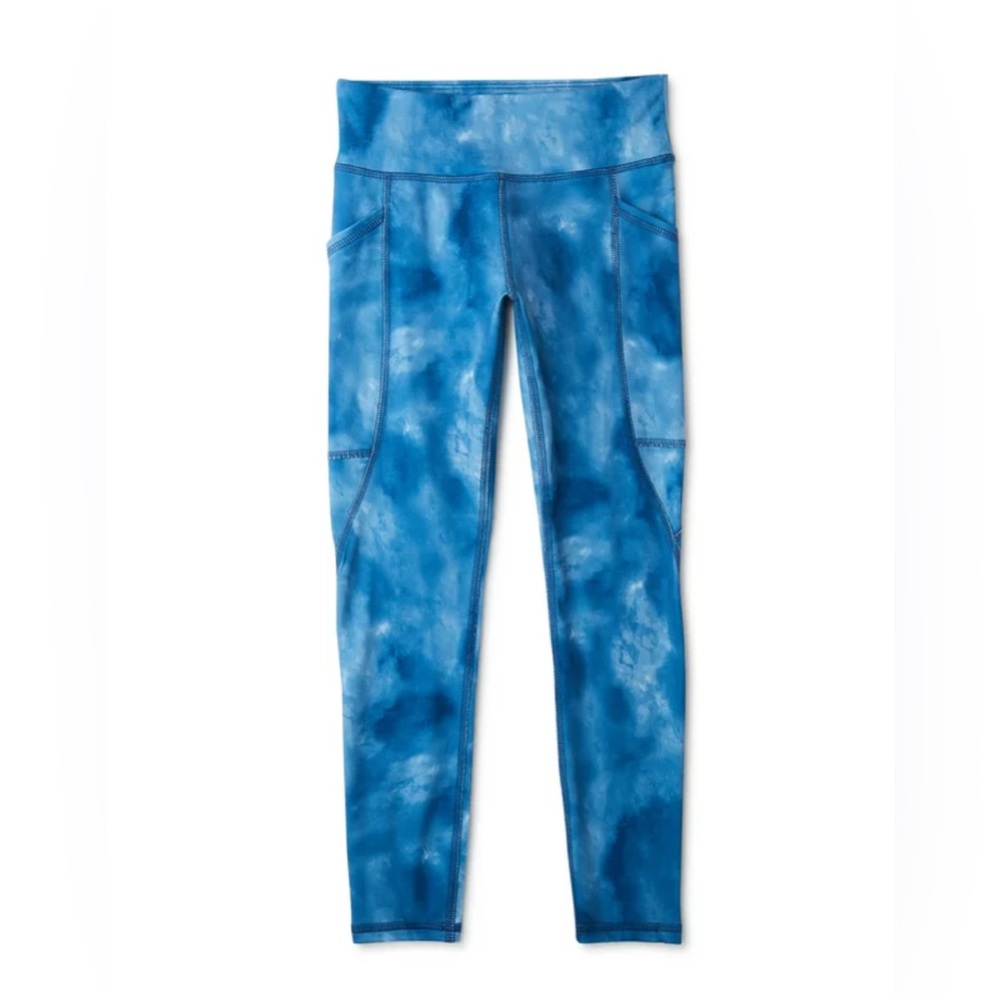 NWT Athletic Works Blue Tye Dye Leggings Size XXL (18)